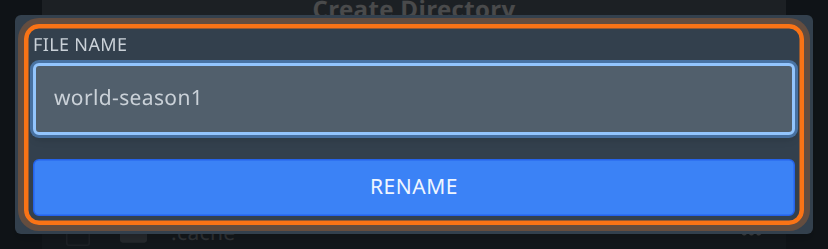 Jendela Rename berisi nama baru world-season1